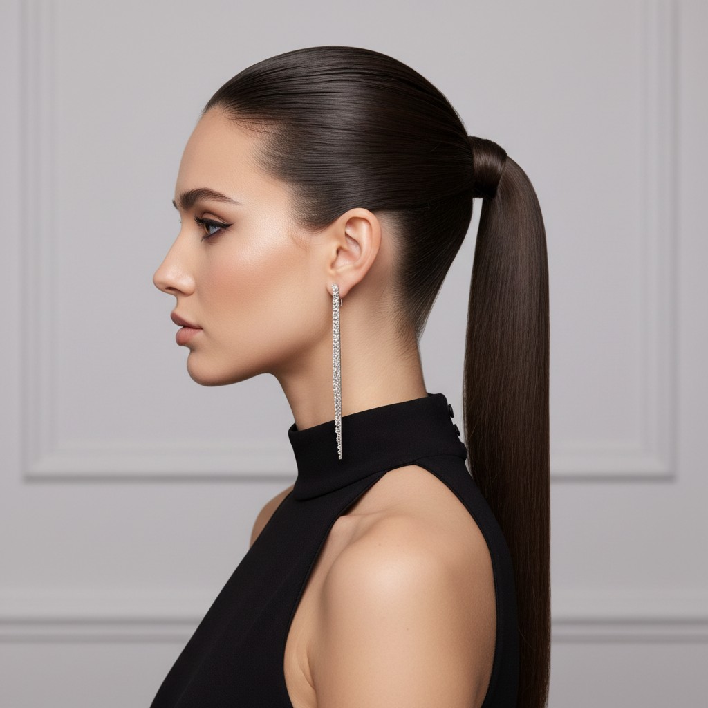 The Polished Slick Back Ponytail